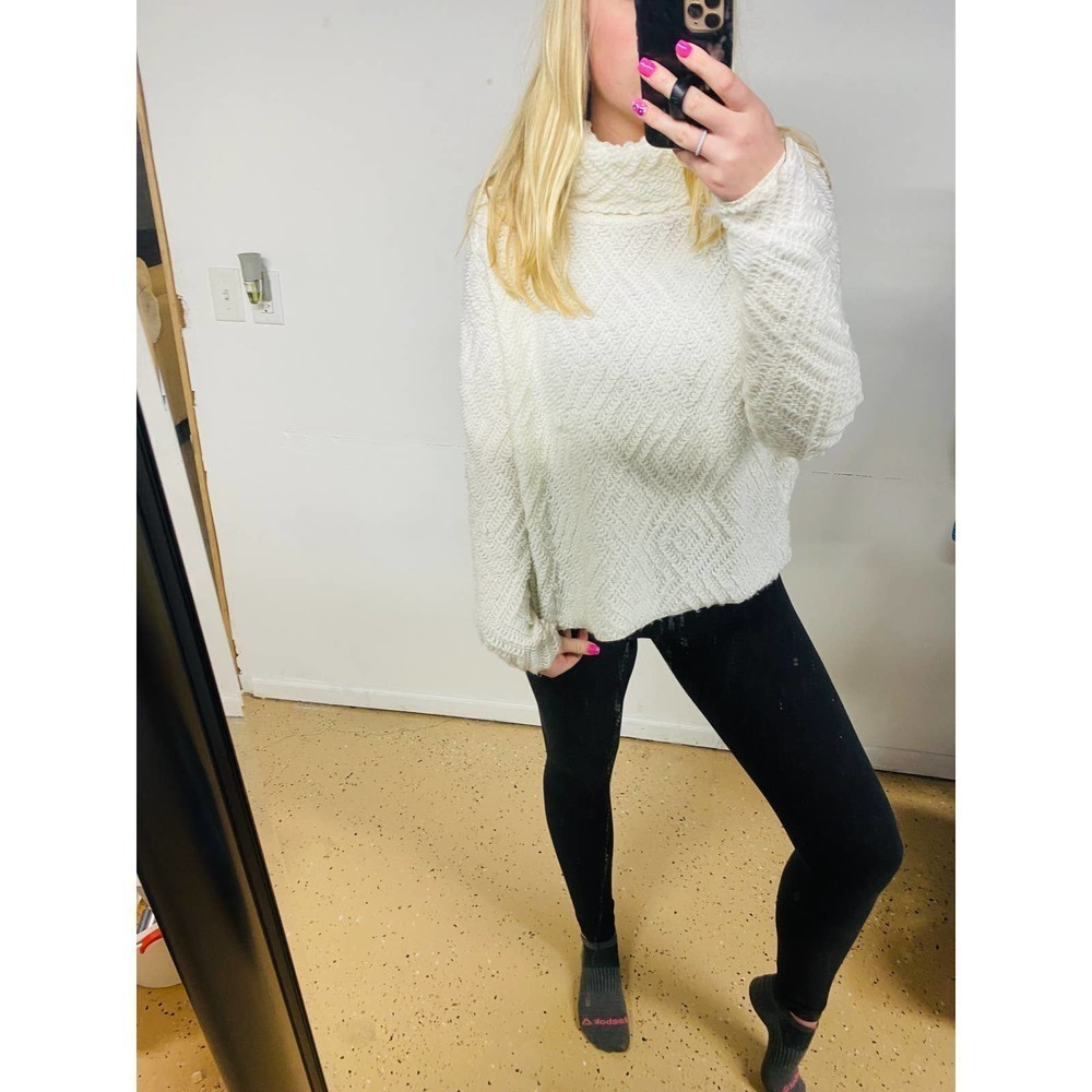 Willow Root White Turtleneck Sweater